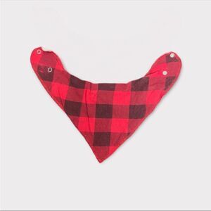 3/$15 Red and Black Plaid Snap On Bib